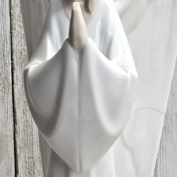 Lladro NAO An Angel's Prayer Porcelain Figurine Large Vintage Christmas - Picture 4 of 12